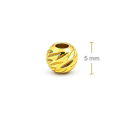 Balín 5mm Oro 18k laminado -  Diamantado Americano x Unidad