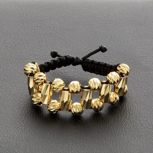 AT11 - Anillo Tejido con balines y herrajes de canutillo