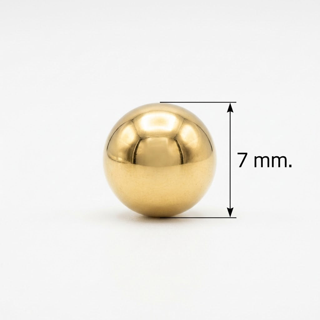 Balín 7mm Oro 18k laminado -  Dorado x Unidad