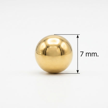 Balín 7mm Oro 18k laminado -  Dorado x Unidad