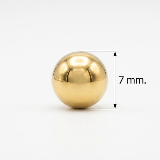 Balín 7mm Oro 18k laminado -  Dorado x Unidad