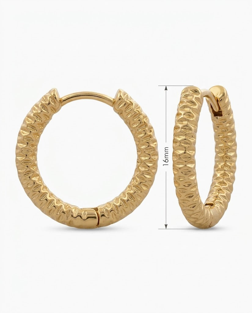 J30013 - CANDONGAS RÚSTICAS — ORO LAMINADO 18K