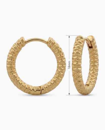 J30013 - CANDONGAS RÚSTICAS — ORO LAMINADO 18K