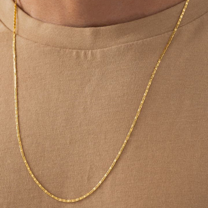 44293 - Cadena Escalera Delgada Plana Lisa 65cm