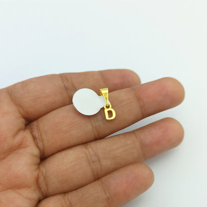 26360D - Dije Silueta Letra D Lisa Mini
