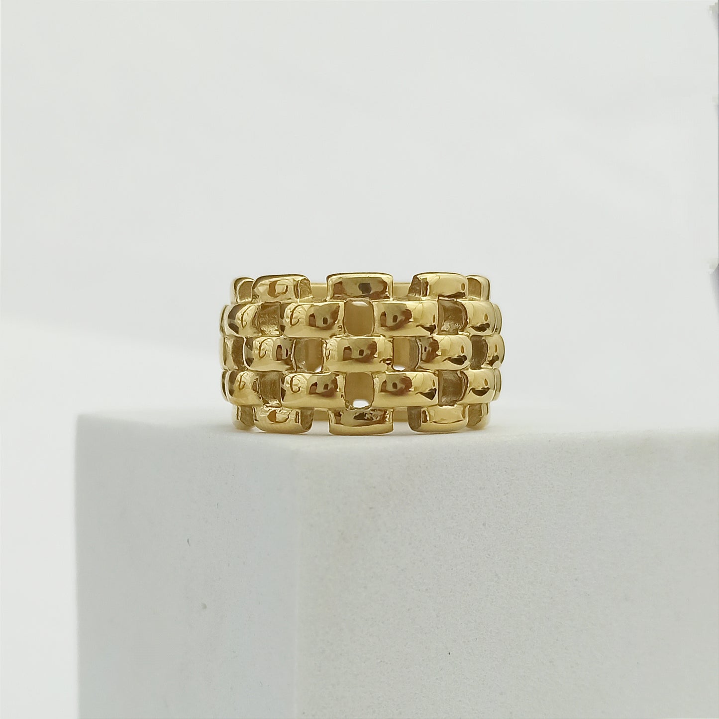 J13002 - Anillo Cubano 5 Lineas